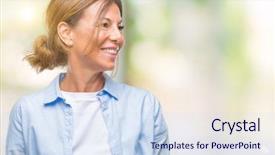  Presentation with hispanic - Audience pleasing theme consisting of actitud - middle age senior hispanic woman backdrop and a  colored foreground