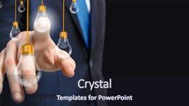  Presentation with light bulb - Slide set consisting of activate - close up of businessman touching background and a wine colored foreground