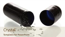  Presentation with carbon - Colorful theme enhanced with preformance - activated carbon in capsule isolated backdrop and a light gray colored foreground