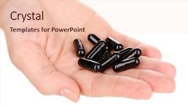  Presentation with carbon - Audience pleasing presentation theme consisting of preformance - activated carbon in hand isolated backdrop and a lemonade colored foreground