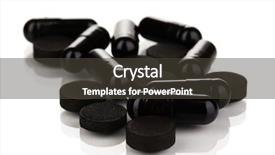  Presentation with carbon - Cool new presentation theme with preformance - activated carbon in tablet isolated backdrop and a dark gray colored foreground