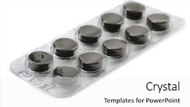  Presentation with charcoal - Theme having activated charcoal pills in blister background and a white colored foreground