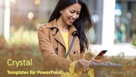  Presentation with electric scooter - Presentation featuring activating electric scooter from smart phone background and a coral colored foreground