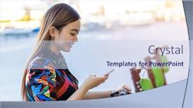  Presentation with electric scooter - Beautiful PPT theme featuring activating-electric-scooter-from-smart backdrop and a sky blue colored foreground