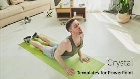  Presentation with active transport gen biology - Slide deck consisting of active-athlete-in-sportswear-bending background and a mint green colored foreground