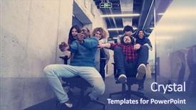  Presentation with fun work - Presentation with active breaks - multiethnics startup business team background and a  colored foreground