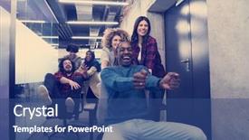  Presentation with fun work - Amazing presentation design having active breaks - multiethnics startup business team backdrop and a  colored foreground