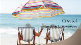  Presentation with cute - Cool new slides with woman active elderly vacation - cute mature couple lying backdrop and a light blue colored foreground