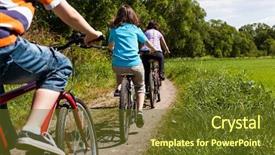  Presentation with family medical leave act - PPT layouts consisting of active family riding bikes background and a tawny brown colored foreground