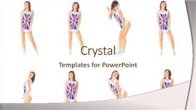  Presentation with girl model - Audience pleasing theme consisting of active-girl-bright-group backdrop and a cream colored foreground
