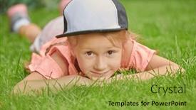  Presentation with happy holidays - PPT theme with active-kids-a-cute background and a gold colored foreground