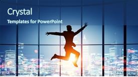  Presentation with active life - Colorful PPT theme enhanced with active life position mixed media backdrop and a ocean colored foreground