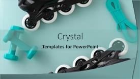  Presentation with resistance - Slide set featuring active-lifestyle-and-fitness-border background and a light blue colored foreground