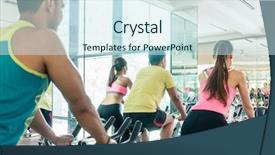  Presentation with women cycling - Colorful slide deck enhanced with active lifestyle burning calorie backdrop and a cool aqua colored foreground