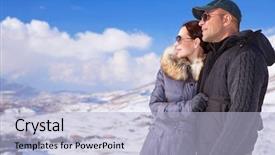  Presentation with luxury lifestyle - Presentation design consisting of introduction text concept write on background and a coral colored foreground