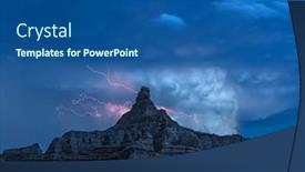  Presentation with dakota - Audience pleasing slide deck consisting of active-lightning-storm-over backdrop and a ocean colored foreground