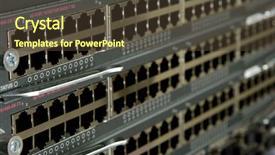  Presentation with wireless network - Amazing presentation theme having active network equipment router backdrop and a  colored foreground