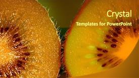  Presentation with kiwi fruit - Presentation theme consisting of active passive - kiwi fruit exotic background and a  colored foreground