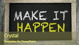  Presentation with make it happen - Amazing presentation design having active passive - make it happen written backdrop and a tawny brown colored foreground