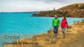  Presentation with new zealand - Slide deck having active-people-in-outdoor-activity background and a gold colored foreground