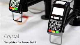  Presentation with pos - PPT theme having active-pos-terminal-on-white background and a white colored foreground