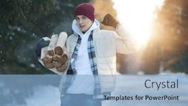  Presentation with recreation - Theme featuring active-recreation-in-winter-travel background and a light blue colored foreground