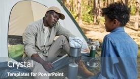  Presentation with pan african - Slides with active-retired-african-american-man background and a  colored foreground