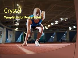 Amputee Active Runner With Handicapped PPT template 98 | CrystalGraphics