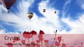  Presentation with wind - Presentation theme having active rural and ecotourism background and a coral colored foreground