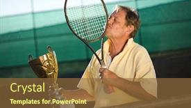  Presentation with 70s - Presentation enhanced with holding a cup in hand background and a tawny brown colored foreground