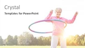  Presentation with flare - Audience pleasing PPT layouts consisting of active-senior-woman-playing-hula backdrop and a white colored foreground