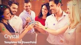  Presentation with shots - Slides featuring active shooter - group of friends toasting shots background and a  colored foreground