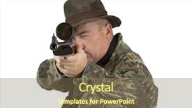  Presentation with clothing - Amazing presentation theme having active shooter - man in camouflage clothing backdrop and a violet colored foreground