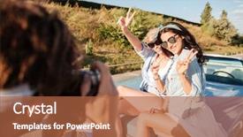  Presentation with two black women - Slide set featuring active shooter - two happy young women showing background and a red colored foreground
