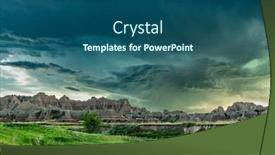  Presentation with storm - Beautiful slide deck featuring active-storm-over-the-mountains backdrop and a ocean colored foreground