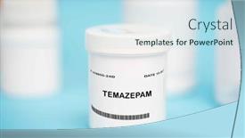  Presentation with substance - Presentation design enhanced with active-substance-in-temazepam background and a light blue colored foreground