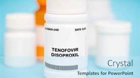  Presentation with virus infection - PPT theme enhanced with active-substance-in-tenofovir-disoproxil background and a sky blue colored foreground
