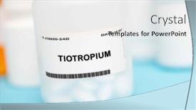  Presentation with pulmonary - Presentation theme featuring active-substance-in-tiotropium background and a white colored foreground