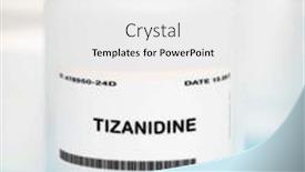  Presentation with substance - Slide set with active-substance-in-tizanidine background and a white colored foreground