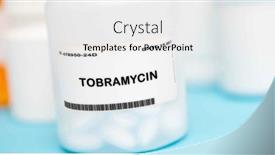  Presentation with antibiotic - Slide set consisting of active-substance-in-tobramycin background and a white colored foreground