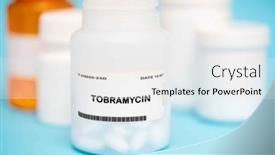  Presentation with antibiotic - PPT layouts having active-substance-in-tobramycin background and a white colored foreground