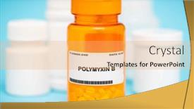  Presentation with substance - PPT theme featuring active-substance-polymyxin-b-sulfate background and a yellow colored foreground