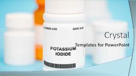  Presentation with effects radiation - PPT layouts featuring active-substance-potassium-iodide-potassium background and a white colored foreground
