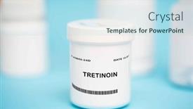  Presentation with acne - Theme with active-substance-used-to-treat background and a light blue colored foreground