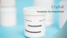  Presentation with substance - Presentation having active-substance-used-to-treat background and a light blue colored foreground