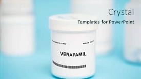  Presentation with hypertension - Presentation theme having active-substance-used-to-treat background and a light blue colored foreground