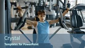  Presentation with teenager development - Slide deck enhanced with active-teenager-boy-doing-physical and a ocean colored foreground