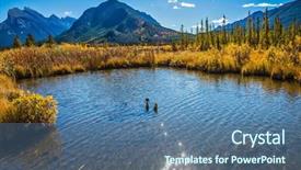  Presentation with solar water - Slides consisting of active tourism and ecotourism background and a ocean colored foreground