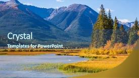  Presentation with ecotourism - Presentation design consisting of active tourism and ecotourism background and a ocean colored foreground