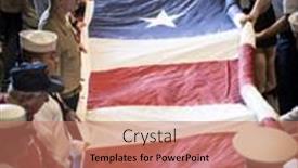  Presentation with memorial service - Slide set featuring active-u-s-military-service background and a coral colored foreground